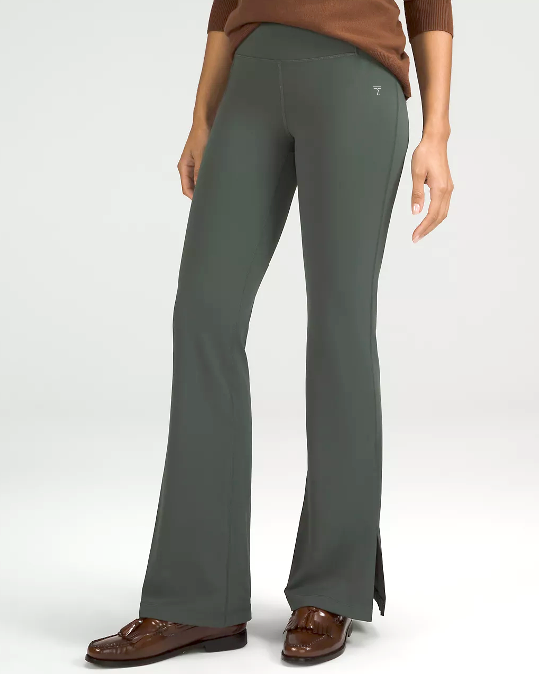 High waist Flarred Legging Olive