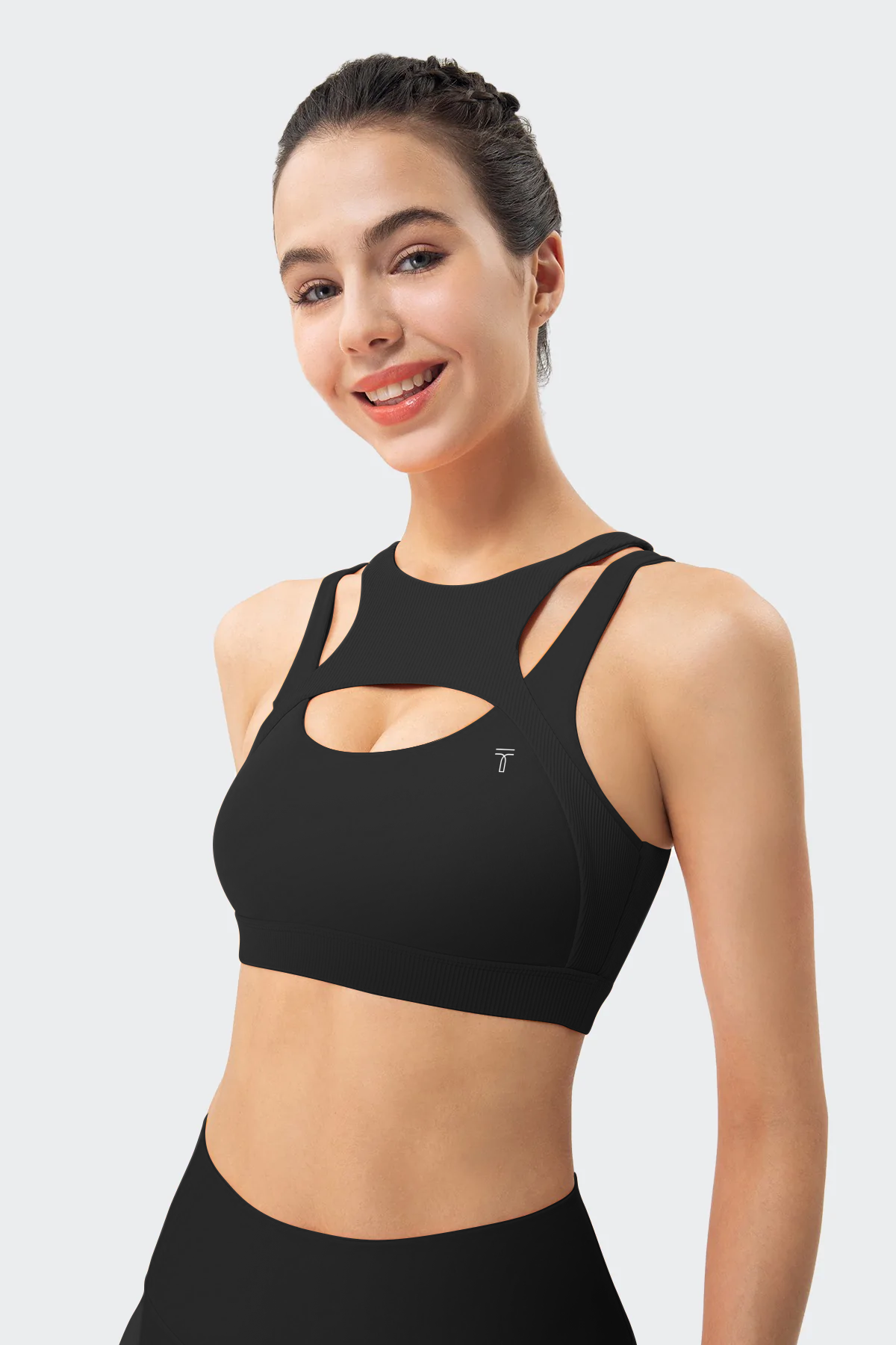 Cut-Out Bra in Black